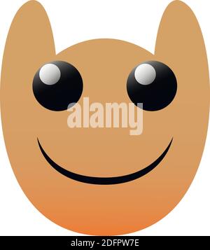 Émoticone hibou souriant d'un ensemble avec des yeux heureux. SPE 10 Illustration de Vecteur