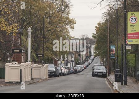 Robson Road, le 11 novembre 2020, à West Norwood, dans le quartier de Lambeth, à Londres, au Royaume-Uni. Photo de Sam Mellish Banque D'Images