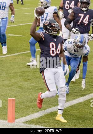 Chicago, États-Unis. 06e décembre 2020. Le grand receveur de Chicago, Cordarrelle Patterson (84), marche dans un deuxième trimestre contre les Detroit Lions au Soldier Field à Chicago le dimanche 6 décembre 2020. Photo par Mark Black/UPI crédit: UPI/Alay Live News Banque D'Images