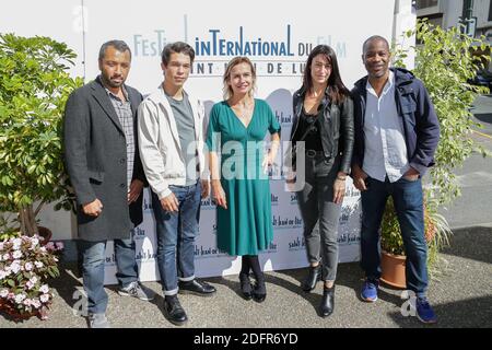 Sandor Funtek et Sandrine Bonnaire avec l'équipe de cinéma de ' L ENKAS ' pendant le 5ème Festival International du film de St Jean de Luz le 03 octobre 2018 à Saint Jean de Luz, France. Photo de Thibaud MORITZ ABACAPRESS.COM Banque D'Images