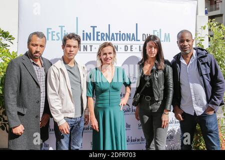 Sandor Funtek et Sandrine Bonnaire avec l'équipe de cinéma de ' L ENKAS ' pendant le 5ème Festival International du film de St Jean de Luz le 03 octobre 2018 à Saint Jean de Luz, France. Photo de Thibaud MORITZ ABACAPRESS.COM Banque D'Images