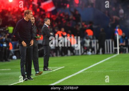 Thomas Tuchel de Paris Saint-Germain lors du match de football de la Ligue des champions de l'UEFA Paris Saint Germain (PSG) contre Red Star Belgrade au stade du Parc des Princes à Paris, France, le 3 octobre 2018. Photo de Christian Liewig/ABACAPRESS.COM Banque D'Images