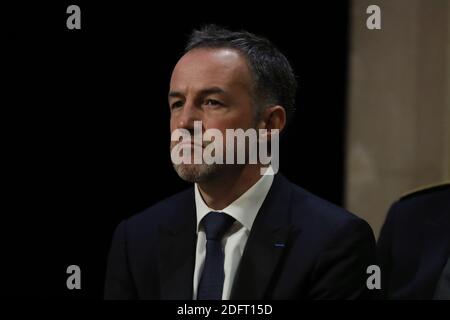 Maire de Paris Anne Hidalgo nouvelle assistante de poing Emmanuel Grégoire à l'Hôtel de ville, Paris, France le 16 octobre 2018. Photo de Henri Szwarc/ABACAPRESS.COM Banque D'Images