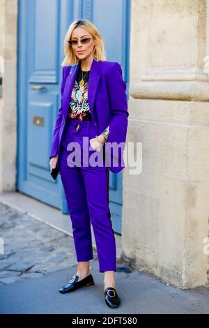 Street style, Mary Lawless Lee arrivée à Paul et Joe printemps été 2019 prêt-à-porter spectacle, tenue à la Maison de la Chimie, à Paris, France, le 30 septembre 2018. Photo de Marie-Paola Bertrand-Hillion/ABACAPRESS.COM Banque D'Images