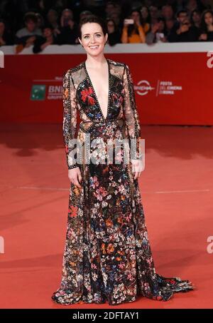 Claire Foy marche le tapis rouge devant le film de la fille dans l'araignée lors du 13ème Festival du film de Rome à l'Auditorium Parco Della Musica le 24 octobre 2018 à Rome, Italie. Photo par Eric Vandeville/ABACAPRESS.COM Banque D'Images