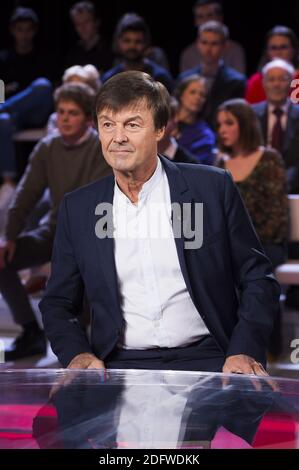 PORTRAIT : Nicolas Hulot, ancien ministre français de la transition écologique et inclusive, pose devant l'émission politique "l'émission politique", le 22 novembre 2018. Photo par Eliot Blondt/ABACAPRESS.COM Banque D'Images