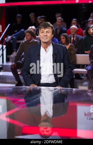 PORTRAIT : Nicolas Hulot, ancien ministre français de la transition écologique et inclusive, pose devant l'émission politique "l'émission politique", le 22 novembre 2018. Photo par Eliot Blondt/ABACAPRESS.COM Banque D'Images