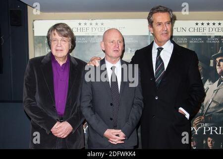 Merlin Holland, le petit-fils d'Oscar Wilde, Rupert Everett et le petit ami Christophe Girard assistent à la première du film « The Happy Prince » de Paris à l'UGC Cine cite les Halles le 28 novembre 2018 à Paris, en France. Photo de Nasser Berzane/ABACAPRESS.COM Banque D'Images