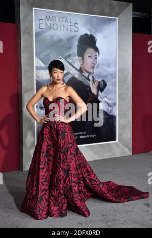 Jihae participe à la première de Mortal Engines à Los Angeles, en Californie, le 5 décembre 2018. Photo de Lionel Hahn/ABACAPRESS.COM Banque D'Images