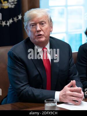 12 décembre 2018 - Washington, DC, États-Unis : le président des États-Unis Donald J. Trump rencontre les gouverneurs élus à la Maison Blanche. (Chris Kleponis / Polaris) Banque D'Images