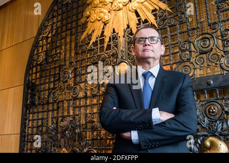 Jean-Pierre Hubsch Grand Maître du Grand Orient de France fils bureau de la rue Siège des cadets du GODF. Paris, France, 3 octobre 2018. Photo de Vernier/JBV News/ABACAPRESS.COM Banque D'Images