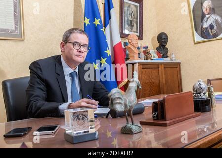 Jean-Pierre Hubsch Grand Maître du Grand Orient de France fils bureau de la rue Siège des cadets du GODF. Paris, France, 3 octobre 2018. Photo de Vernier/JBV News/ABACAPRESS.COM Banque D'Images