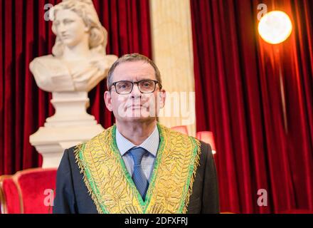 Jean-Pierre Hubsch Grand Maître du Grand Orient de France fils bureau de la rue Siège des cadets du GODF. Paris, France, 3 octobre 2018. Photo de Vernier/JBV News/ABACAPRESS.COM Banque D'Images