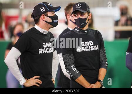LATIFI Nicholas (CAN), Williams Racing F1 FW43, RUSSELL George (gbr), Mercedes AMG F1 GP W11 Hybrid EQ Power+, portrait durin / LM Banque D'Images