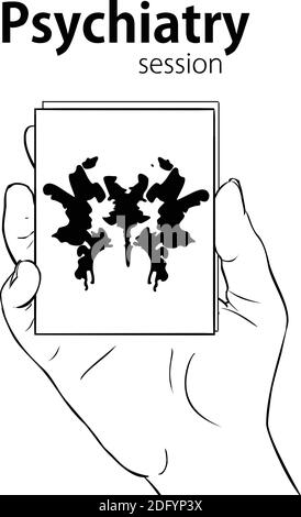 Rorschach inkblot test image vectorielle aléatoire Illustration de Vecteur