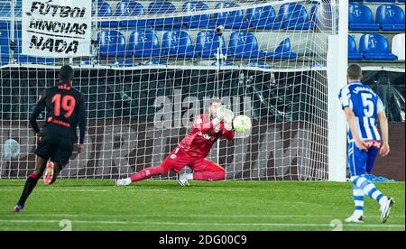 Fernando Pacheco de Deportivo Alaves pendant le championnat d'Espagne la Ligue football match entre Deportivo Alaves et Real Sociedad le 6 décembre 2020 au stade San Mames à Vitoria, Espagne - photo Inigo Larreina / Espagne DPPI / DPPI / LM Banque D'Images