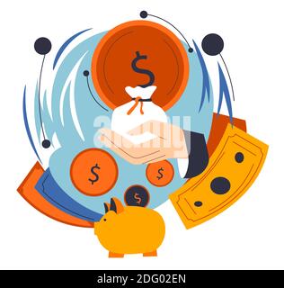 Planification financière gestion budgétaire dans les affaires Illustration de Vecteur