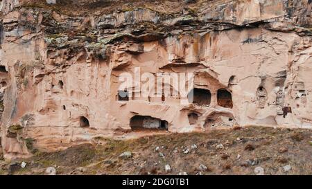 Églises chrétiennes anciennes dans les rochers de la Cappadoce. Turquie. Banque D'Images