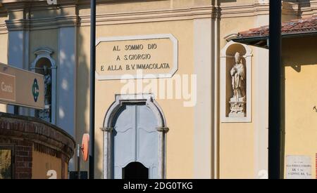 Eglise Saint George à Carimate, province de Côme, Italie. Banque D'Images