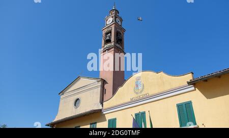 Eglise Saint George à Carimate, province de Côme, Italie. Banque D'Images