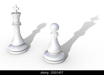 Concept de leadership 3d illustration isolated on white Banque D'Images