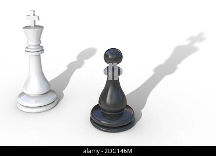 Concept de leadership 3d illustration isolated on white Banque D'Images