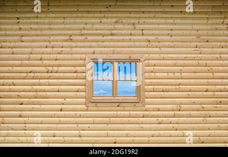 Maison en bois mur Banque D'Images