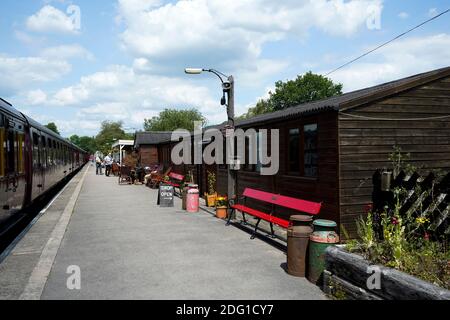 Gare pour train à vapeur Derbyshire Angleterre Banque D'Images