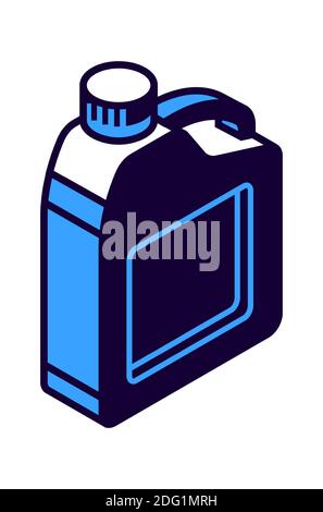 Icône isométrique du réservoir d'essence, illustration du vecteur du réservoir de stockage de liquide Illustration de Vecteur