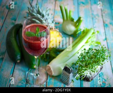 Jus de fruits frais Banque D'Images