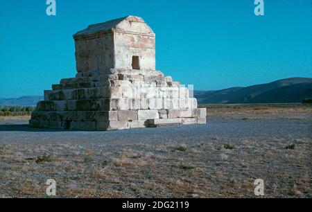Tombe de Cyrus le Grand, Pasargadae, province de Fars, Iran Banque D'Images