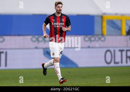 Matteo Gabbia (AC Milan) pendant UC Sampdoria vs AC Milan, football italien série A match, Genova, Italie, 06 déc 20 - photo .LM/Francesco Scaccianoce Banque D'Images