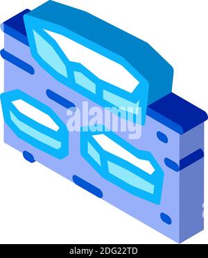 illustration vectorielle de l'icône isométrique glace sur eau Illustration de Vecteur