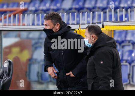 Genova, Italie. 6 décembre 2020. Genova, Italie, Luigi Ferraris Stadium, 06 décembre 2020, Paolo Maldini (AC Milan) pendant UC Sampdoria vs AC Milan - Italian football série A Match Credit: Francesco Scaccianoce/LPS/ZUMA Wire/Alay Live News Banque D'Images