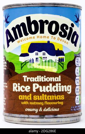 Ambrosia Creamed Rice sultanas & Nutmeg Banque D'Images