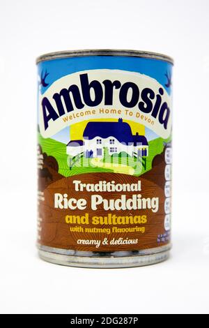 Ambrosia Creamed Rice sultanas & Nutmeg Banque D'Images