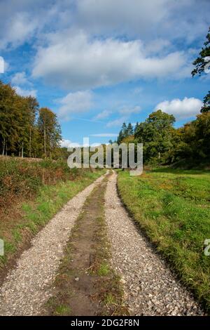 Ferme dans la campagne anglaise. Suivi d'enregistrement Banque D'Images