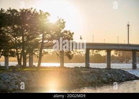 Matin de novembre au parc Mission Bay. San Diego, Californie, États-Unis. Banque D'Images