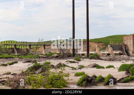 26 mai 2019 Spencer Dam Nebraska après que le barrage a brisé Boyd County et Holt County par 281 autoroute près de Spencer Nebraska . Photo de haute qualité Banque D'Images