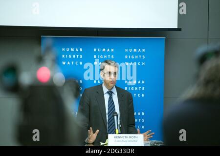 Le Dr Kenneth Roth, de Human Rights, critique Obama à Berlin. Banque D'Images