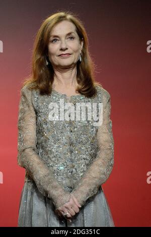 Photo du dossier - Isabelle Huppert participant à la cérémonie d'ouverture du 14ème Festival du film de Marrakech à Marrakech, Maroc, le 5 décembre 2014. Isabelle Huppert a remporté la meilleure actrice de cinéma dramatique à 2017 Golden Globes. Photo de Nicolas Briquet/ABACAPRESS.COM Banque D'Images