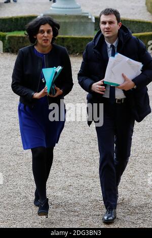 Ministre du travail, de l'emploi, de la formation professionnelle et du dialogue social Myriam El Khomri à l'Assemblée nationale française à Paris le 10 janvier 2016. Photo de Henri Szwarc/ABACAPRESS.COM Banque D'Images