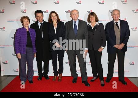 Ex Ministre de la Culture Catherine Tasca, Jack Lang, Aurelie Filippetti, Jacques Toubon, Christine Albanel et Frédéric Mitterrand lors de la soirée des 40 ans du Centre Pompidou, Paris, France le 10 janvier 2017. Photo de Jerome Domine/ABACAPRESS.COM Banque D'Images