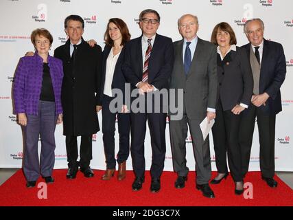 Ex Ministre de la Culture Catherine Tasca, Jack Lang, Aurelie Filippetti, Serge Lasvignes, Jacques Toubon, Christine Albanel et Frederic Mitterrand lors de la soirée des 40 ans du Centre Pompidou, Paris, France le 10 janvier 2017. Photo de Jerome Domine/ABACAPRESS.COM Banque D'Images