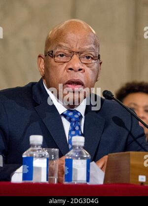 Panel témoignant devant la Commission judiciaire du Sénat des États-Unis de la nomination du sénateur américain Jeff sessions (républicain de l'Alabama) au poste de procureur général des États-Unis à Capitol Hill à Washington, DC, États-Unis, le mercredi 11 janvier 2017. Photo de Ron Sachs/CNP/ABACAPRESS.COM Banque D'Images