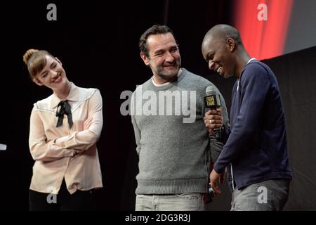 Louise Bourgoin, Gilles Lellouche et un acteur présentent le film sous le Meme Tait lors du 20e Festival de la comédie de l'Alpe d'Huez, à l'Alpe d'Huez, en France, le 19 janvier 2016. Photo de Julien Reynaud/APS-Medias/ABACAPRESS.COM Banque D'Images