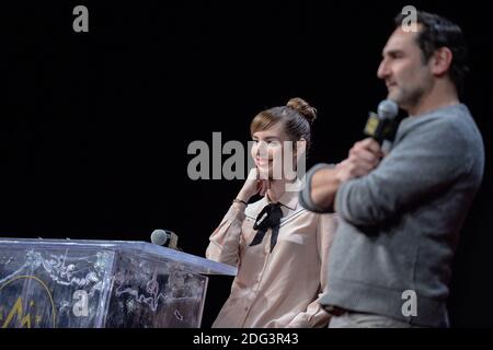 Louise Bourgoin, Gilles Lellouche présente le film sous le Meme Tait lors du 20e Festival du film l'Alpe d'Huez Comedy à l'Alpe d'Huez, France, le 19 janvier 2016. Photo de Julien Reynaud/APS-Medias/ABACAPRESS.COM Banque D'Images