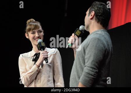 Louise Bourgoin, Gilles Lellouche présente le film sous le Meme Tait lors du 20e Festival du film l'Alpe d'Huez Comedy à l'Alpe d'Huez, France, le 19 janvier 2016. Photo de Julien Reynaud/APS-Medias/ABACAPRESS.COM Banque D'Images