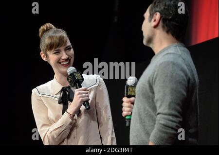 Louise Bourgoin, Gilles Lellouche présente le film sous le Meme Tait lors du 20e Festival du film l'Alpe d'Huez Comedy à l'Alpe d'Huez, France, le 19 janvier 2016. Photo de Julien Reynaud/APS-Medias/ABACAPRESS.COM Banque D'Images