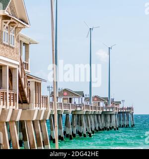 Jennette's Pier à Nags Head, North Carolina, USA. Banque D'Images